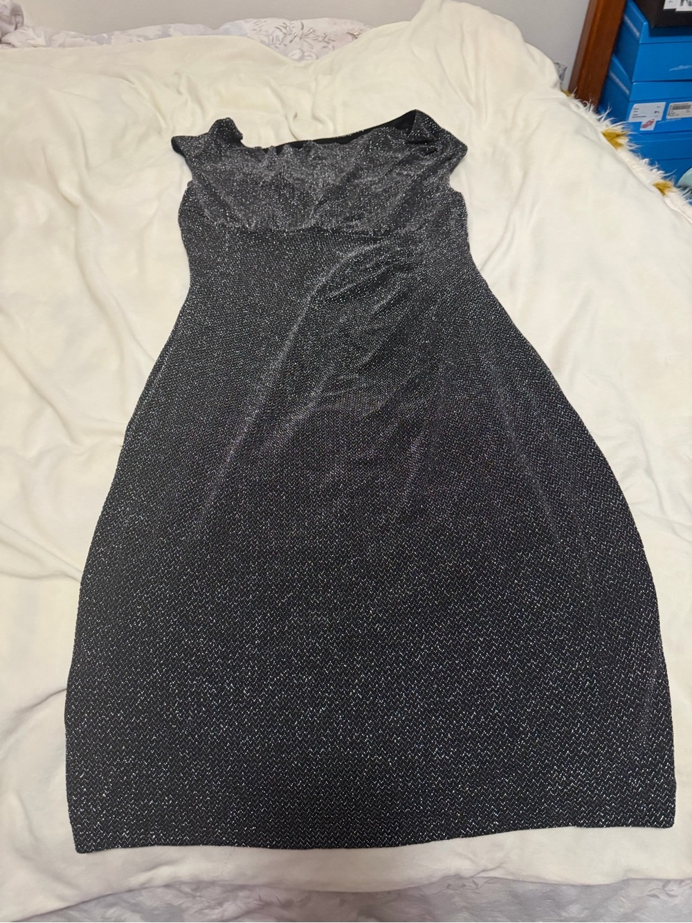 Ralph Lauren Women's Black Shimmer Midi Dress - Elegant Evening Wear Women’s 10